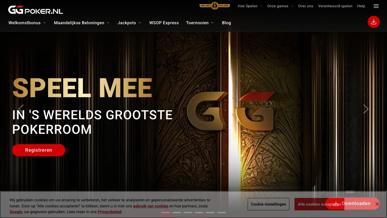 GGPoker — homepage screenshot